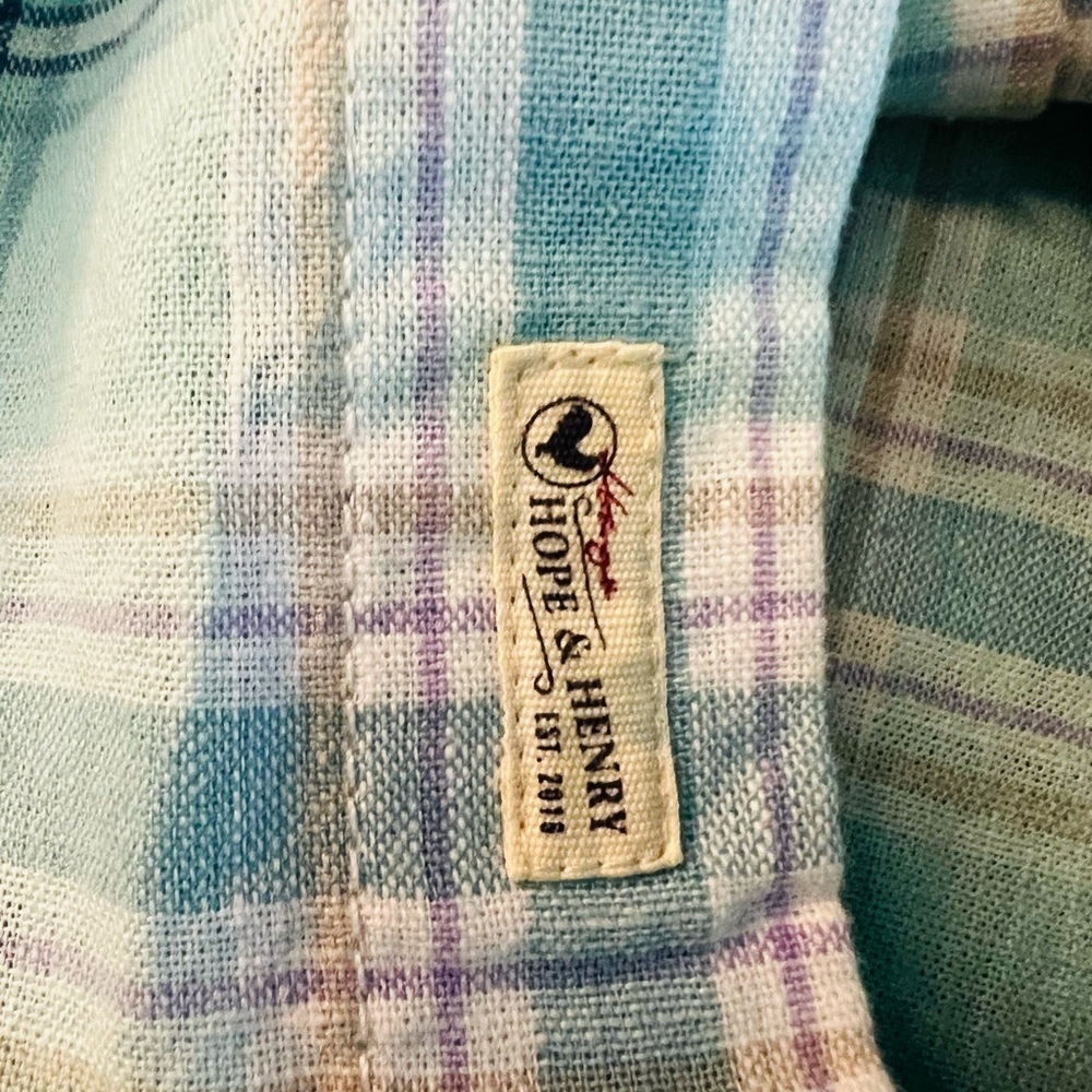 Hope & Henry Boys Plaid Button Down Shirt Size Medium Nwt — image 6 of 8